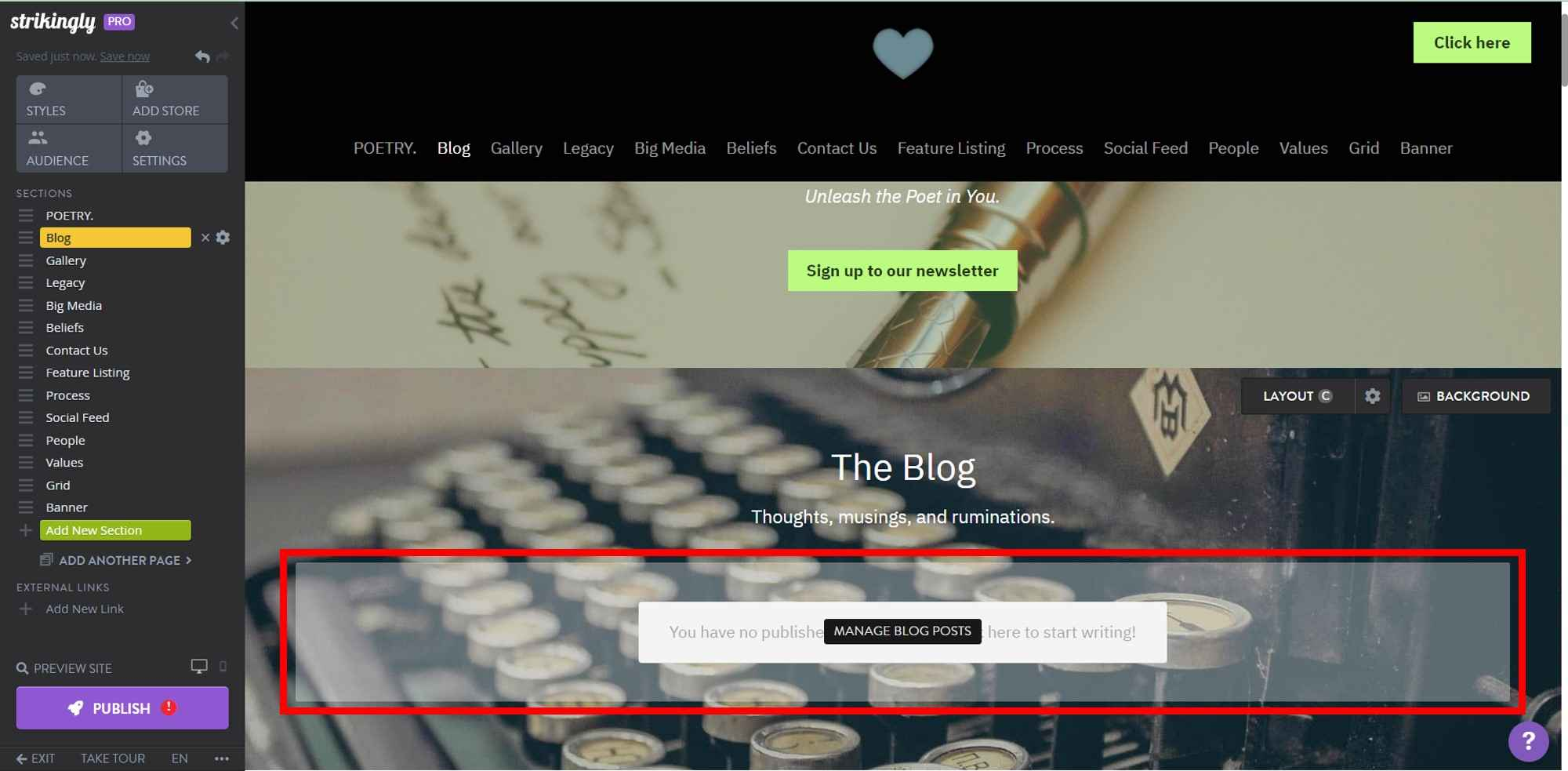 Site Editor Manage Blog Posts Site Editor Manage Blog Posts